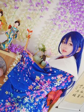 《Love Live!》田园海未未觉醒和服C O S_Love Live！园田海未 海爷正月未觉醒 (1)