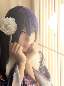 《Love Live!》田园海未未觉醒和服C O S_lovelive园田海未x南小鸟正月和服未觉醒 (3)