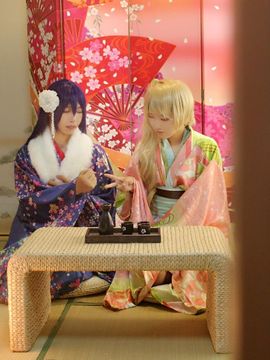 《Love Live!》田园海未未觉醒和服C O S_lovelive园田海未x南小鸟正月和服未觉醒 (4)