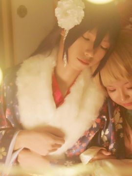《Love Live!》田园海未未觉醒和服C O S_lovelive园田海未x南小鸟正月和服未觉醒 (5)