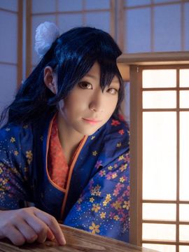 《Love Live!》田园海未未觉醒和服C O S_桜の中の海！正月和服未觉醒海 (5)