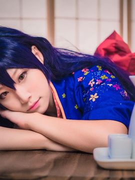 《Love Live!》田园海未未觉醒和服C O S_桜の中の海！正月和服未觉醒海 (7)