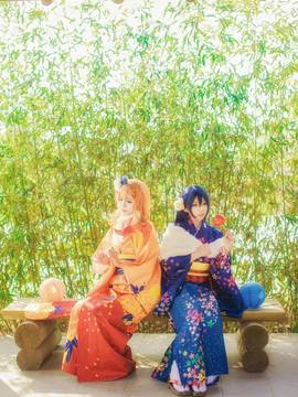 《Love Live!》田园海未未觉醒和服C O S_海祝您鸡年大吉 吧！正月和服未觉醒Ver (1)
