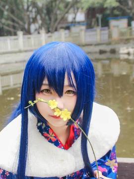 《Love Live!》田园海未未觉醒和服C O S_【海未和服未觉醒】17岁生日贺片 (6)