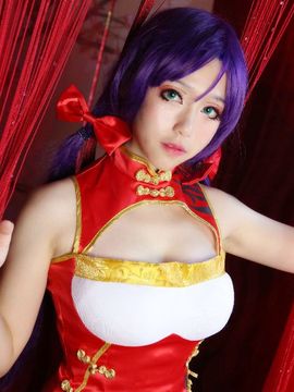 东条希同人新年旗袍COS_东条希同人新年旗袍 (5)