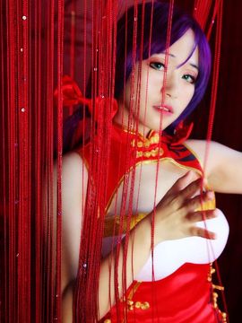 东条希同人新年旗袍COS_东条希同人新年旗袍 (6)