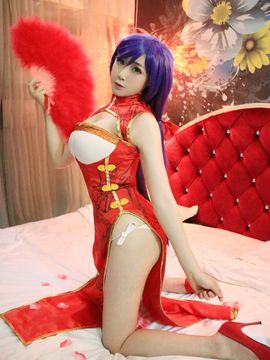 东条希同人新年旗袍COS_同人旗袍希 (5)