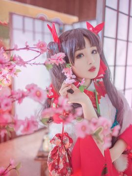远坂凛新年快乐和服 C O S_这是反季节拍的一套 (2)