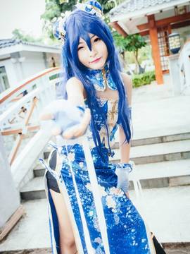《Love Live!》园田海未觉醒旗袍 C O S P L A Y_第一次出umi感觉找的不太好_ (4)