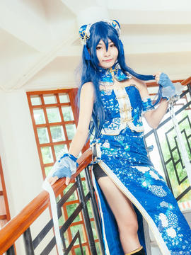 《Love Live!》园田海未觉醒旗袍 C O S P L A Y_第一次出umi感觉找的不太好_ (5)