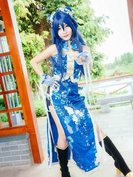 《Love Live!》园田海未觉醒旗袍 C O S P L A Y_第一次出umi感觉找的不太好_ (8)