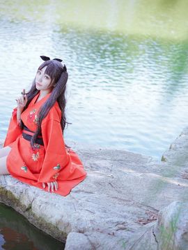 嘛， 夏天当然是要穿浴衣啊！远坂凛浴衣ver COS_嘛， 夏天当然是要穿浴衣啊！远坂凛浴衣ver. (18)