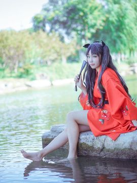 嘛， 夏天当然是要穿浴衣啊！远坂凛浴衣ver COS_嘛， 夏天当然是要穿浴衣啊！远坂凛浴衣ver. (17)