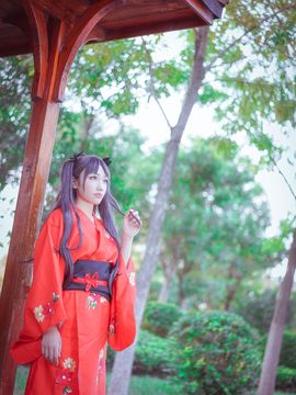 嘛， 夏天当然是要穿浴衣啊！远坂凛浴衣ver COS_嘛， 夏天当然是要穿浴衣啊！远坂凛浴衣ver. (14)
