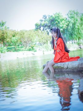 嘛， 夏天当然是要穿浴衣啊！远坂凛浴衣ver COS_嘛， 夏天当然是要穿浴衣啊！远坂凛浴衣ver. (9)