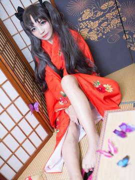 嘛， 夏天当然是要穿浴衣啊！远坂凛浴衣ver COS_【cos正片】远坂凛浴衣☆ (11)