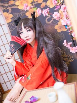 嘛， 夏天当然是要穿浴衣啊！远坂凛浴衣ver COS_【cos正片】远坂凛浴衣☆ (14)