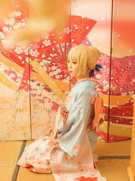《Fate stay night》saber 和服晴着Ver C O S P L A Y_晴着和服saber (6)