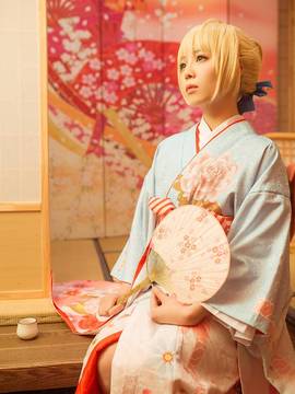 《Fate stay night》saber 和服晴着Ver C O S P L A Y_晴着和服saber (7)