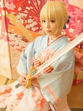 《Fate stay night》saber 和服晴着Ver C O S P L A Y_晴着和服saber (8)