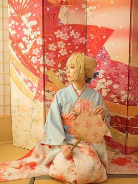 《Fate stay night》saber 和服晴着Ver C O S P L A Y_晴着和服saber (9)