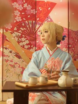 《Fate stay night》saber 和服晴着Ver C O S P L A Y_晴着和服saber (13)