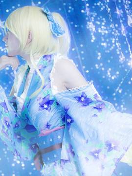 绚濑绘里夏日祭C O S P L A Y_绘里浴衣觉醒，夏天就要去夏日祭哦 (2)