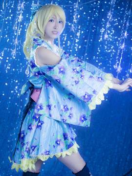 绚濑绘里夏日祭C O S P L A Y_绘里浴衣觉醒，夏天就要去夏日祭哦 (3)