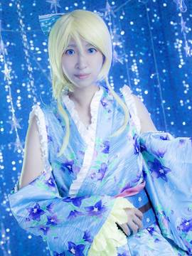 绚濑绘里夏日祭C O S P L A Y_绘里浴衣觉醒，夏天就要去夏日祭哦 (5)