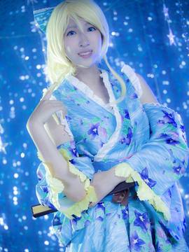 绚濑绘里夏日祭C O S P L A Y_绘里浴衣觉醒，夏天就要去夏日祭哦 (7)