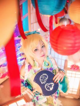 绚濑绘里夏日祭C O S P L A Y_绘里浴衣觉醒 (1)