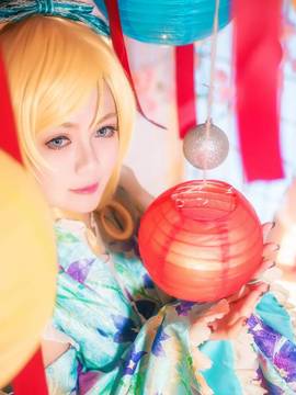 绚濑绘里夏日祭C O S P L A Y_绘里浴衣觉醒 (4)