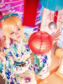 绚濑绘里夏日祭C O S P L A Y_绘里浴衣觉醒 (9)