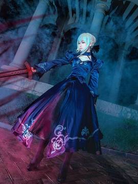 Saber黑王二设C O S P L A Y_【COS正片】黑saber (5)