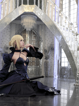 Saber黑王二设C O S P L A Y_黑saber (18)