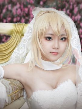 Saber型月10周年婚纱COS_saber型月十周年婚纱 (4)