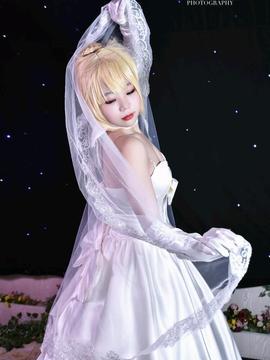 Saber型月10周年婚纱COS_saber正片 (1)
