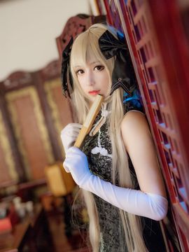 《缘之空》穹妹旗袍COSPLAY_=缘之空=春日野穹 黑旗袍ver. (5)
