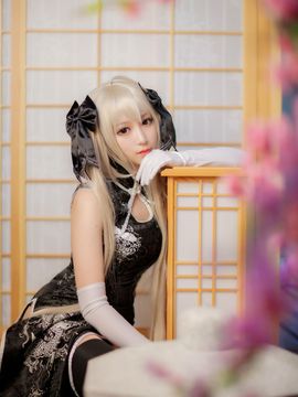《缘之空》穹妹旗袍COSPLAY_=缘之空=春日野穹 黑旗袍ver. (7)