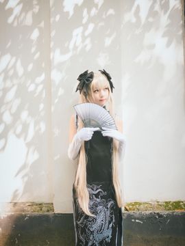 《缘之空》穹妹旗袍COSPLAY_缘之空 春日野穹 穹妹黑旗袍 (15)