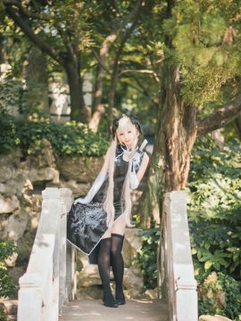 《缘之空》穹妹旗袍COSPLAY_缘之空 春日野穹 穹妹黑旗袍 (1)