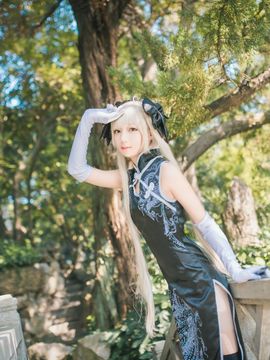 《缘之空》穹妹旗袍COSPLAY_缘之空 春日野穹 穹妹黑旗袍 (4)