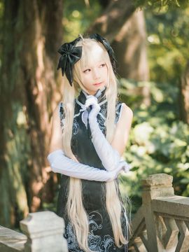 《缘之空》穹妹旗袍COSPLAY_缘之空 春日野穹 穹妹黑旗袍 (5)