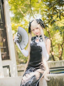 《缘之空》穹妹旗袍COSPLAY_缘之空 春日野穹 穹妹黑旗袍 (6)