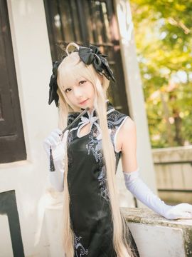《缘之空》穹妹旗袍COSPLAY_缘之空 春日野穹 穹妹黑旗袍 (8)