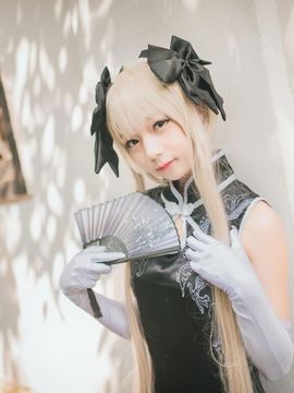 《缘之空》穹妹旗袍COSPLAY_缘之空 春日野穹 穹妹黑旗袍 (9)