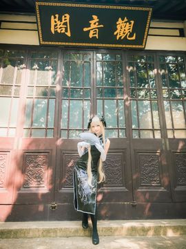 《缘之空》穹妹旗袍COSPLAY_缘之空 春日野穹 穹妹黑旗袍 (13)
