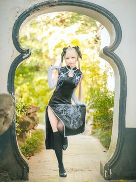 《缘之空》穹妹旗袍COSPLAY_缘之空 春日野穹 穹妹黑旗袍 (14)