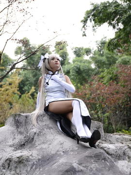 《缘之空》穹妹旗袍COSPLAY_缘之空 穹妹白旗袍 (1)
