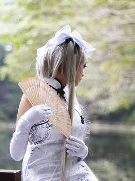 《缘之空》穹妹旗袍COSPLAY_缘之空 穹妹白旗袍 (6)